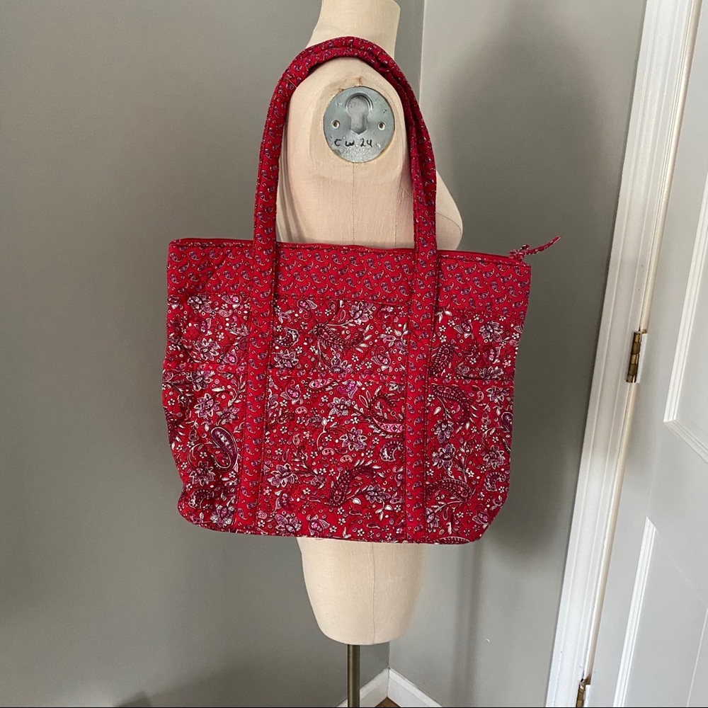 **3 for $20!!** Paisley Tote Bag Red Pink Pouch - Picture 10 of 11